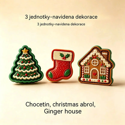 ⌛【3-dielna sada】21 €🥧🎄Sbírka mini forem na vánoční dorty s 9 vzory | 🫎Opakovaně použitelné reliéfní formy na tvarování detailních vánočních dortů ve tvaru Santa Clause, sněhuláka, soba a vánočního stromečku⛄