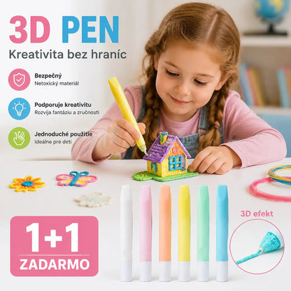 【1 sada 6 kusov】🎁3D tlačiarenské pero pre deti: Kreslenie bublín z popcornu (DIY)
