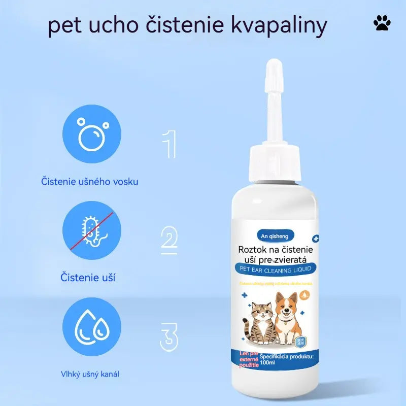 🐶🐱 Čistič uší na zmiernenie svrbenia uší u psov a mačiek.