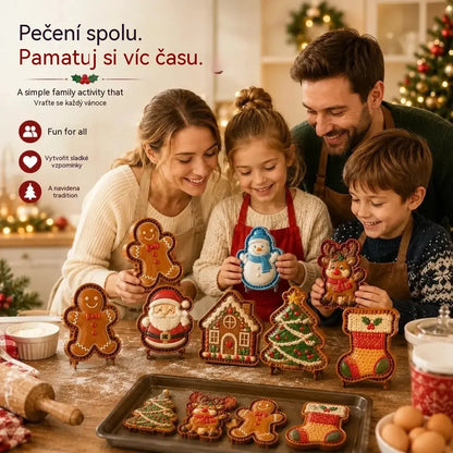 ⌛【3-dielna sada】21 €🥧🎄Sbírka mini forem na vánoční dorty s 9 vzory | 🫎Opakovaně použitelné reliéfní formy na tvarování detailních vánočních dortů ve tvaru Santa Clause, sněhuláka, soba a vánočního stromečku⛄