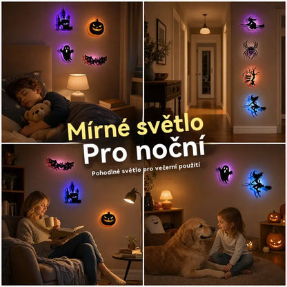 Svetleče nalepke za steno za noč čarovnic