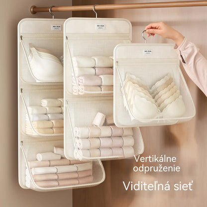 🏘️🎉【3 kusy】Zavesiteľné s úložným vreckom s priedušnou sieťovinou