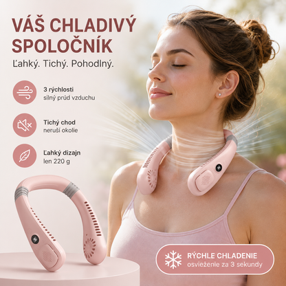 💨 Krčný ventilátor klimatizácie – Extrémne tichý, prenosný a otočný o 360° – Ideálny na leto 🌞