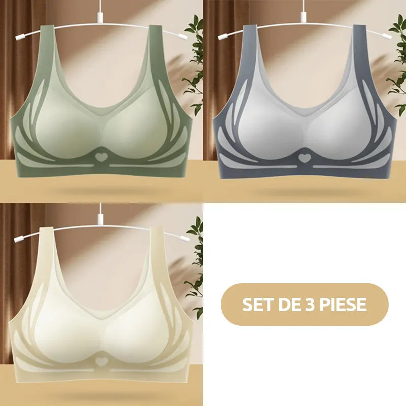 ❤️ Najnižšia cena vôbec【balenie 3 kusov】Vysoko elastická bezšvová push-up podprsenka pre plnšie veľkosti ❤️ 【40–85 kg】