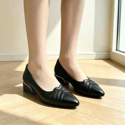 💖【35-40】Retro francúzsky štýl, univerzálne lodičky so špicatou špičkou