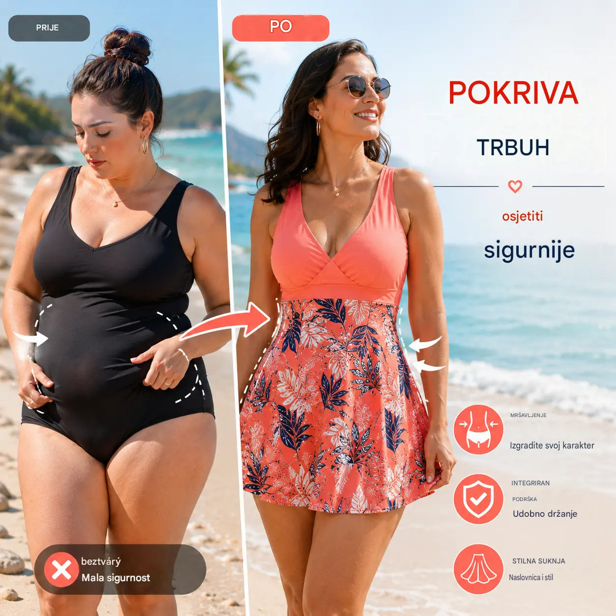 🏖️🌴【S-5XL】Komplet kupaćih kostima s printom za odmor na plaži 2026.