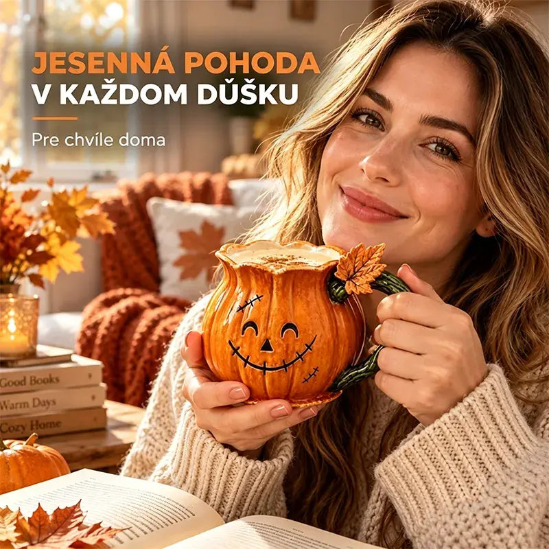 🎃Halloweensky hrnček v tvare tekvice