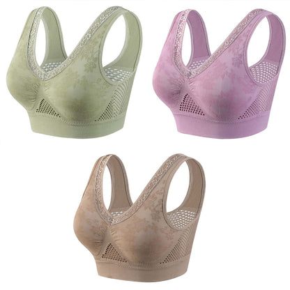 【Pakiranje od 3 komada】Ženski grudnjak s čipkom i visokom potporom