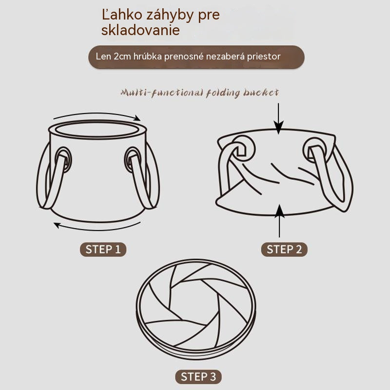 Skladacie vedro na vodu na vonkajšie kempovanie, multifunkčné, veľkokapacitné prenosné rybárske vedro, výsuvné vedro na vodu do auta.
