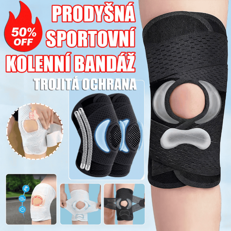 🦵🔥Dvojité pružinové chrániče kolen, vhodné pro běh, cyklistiku, hraní míče a jiné sporty