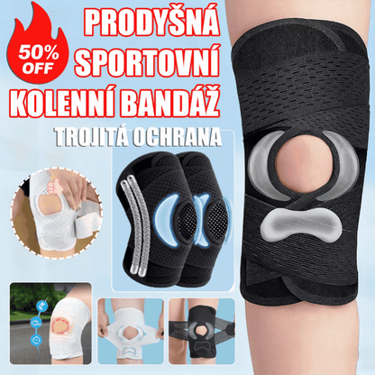 🦵🔥Dvojité pružinové chrániče kolen, vhodné pro běh, cyklistiku, hraní míče a jiné sporty