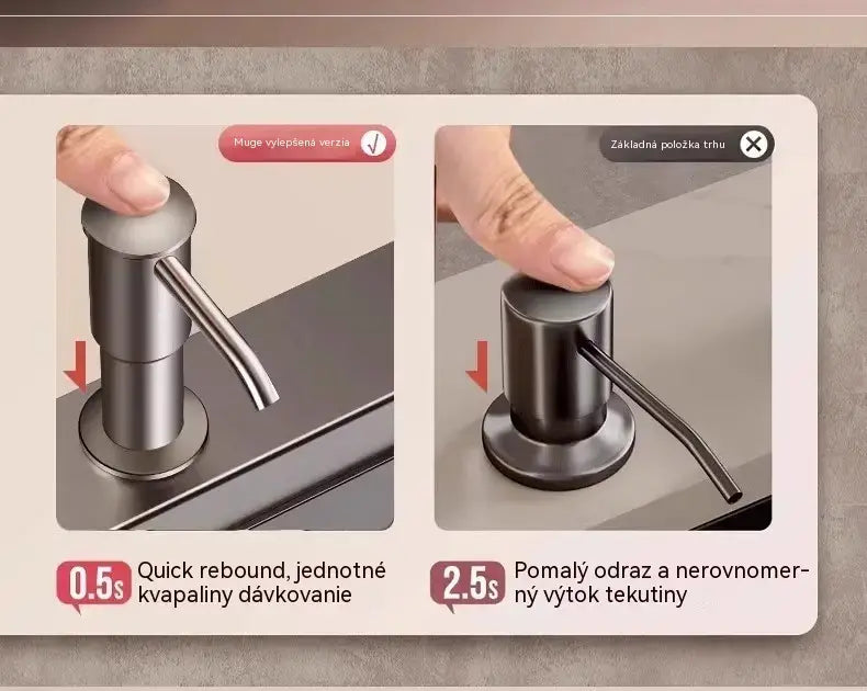 Sada predĺženia dávkovača saponátu do drezu