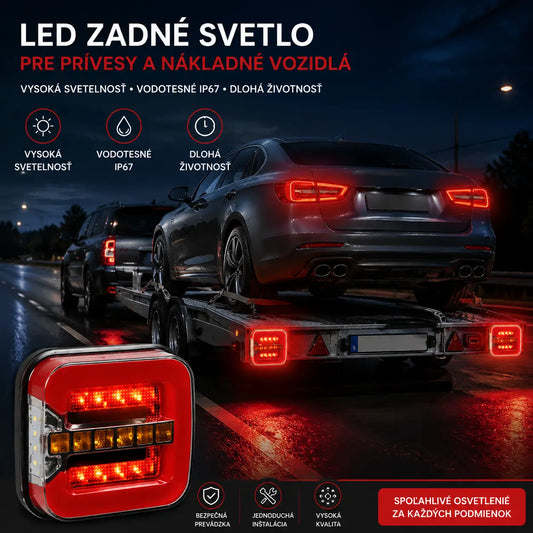 🚦【Univerzálne 12V-24V】🚦 LED svetlo do prívesu auta