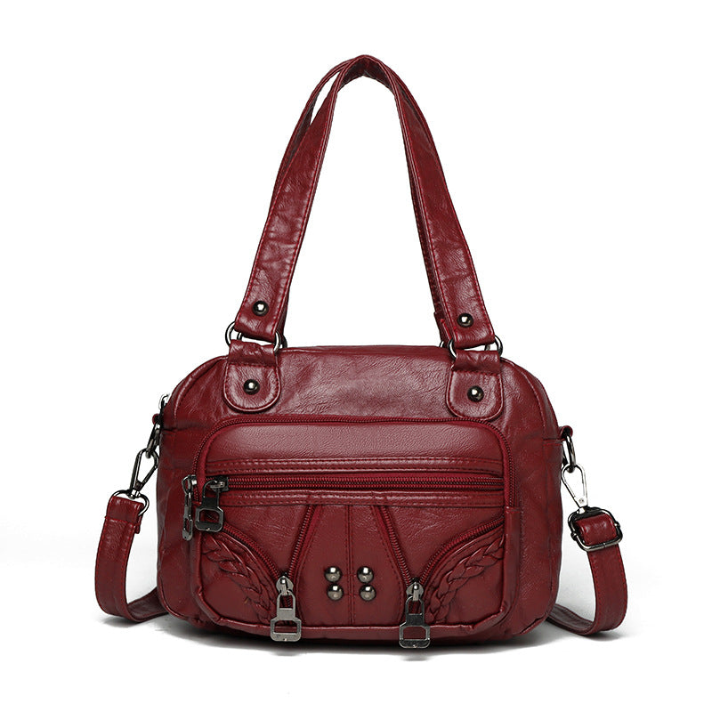 👛✨Veľká dámska kabelka z mäkkého koženého materiálu