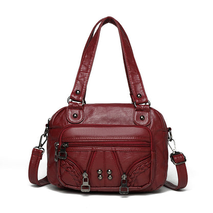 👛✨Veľká dámska kabelka z mäkkého koženého materiálu