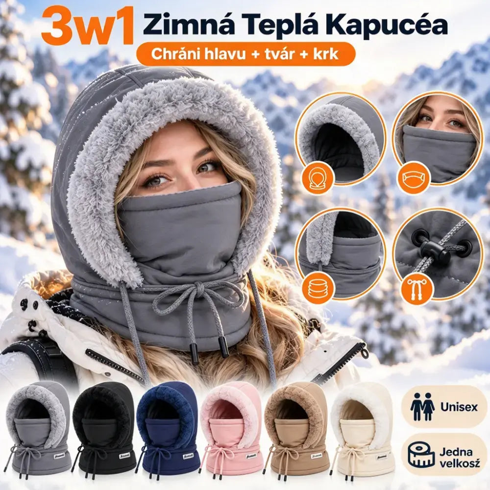 【Kúp 1, získaj 1 zadarmo】🔥Teplá outdoorová čiapka s flísovou podšívkou, tri v jednom