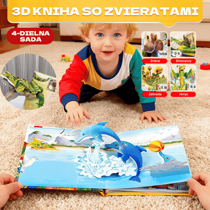 【Kúp 2 a získaj 2 zadarmo】4-dielna 🎁🎁 3D kniha so zvieratkami