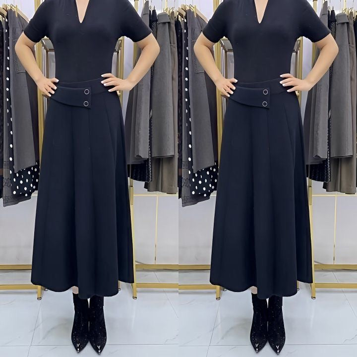 👗🎀【S-4XL】Jesenná/zimná vlnená midi sukňa