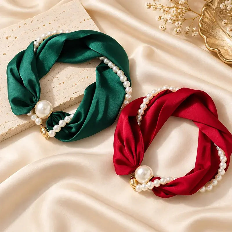 ✨ Perlový náhrdelník a magnetická šatka v jednom! Rýchle magnetické zapínanie · Odnímateľný dizajn · Francúzska elegancia a všestranný štýl! Špeciálna ponuka: Kúpte jeden a druhý získate zadarmo!