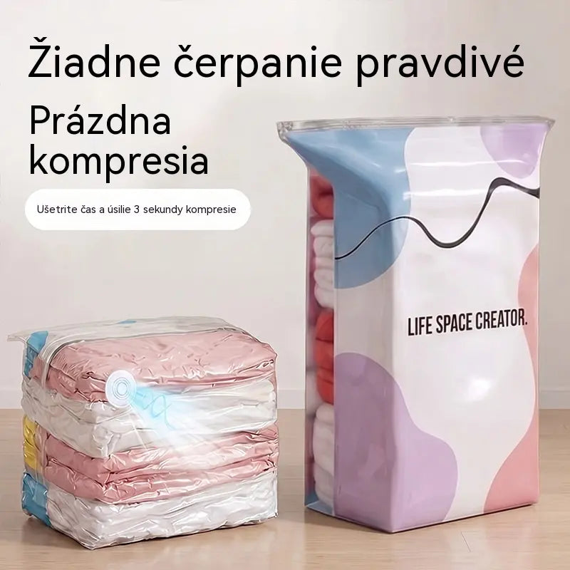 🧳 5 položiek len za 28 € 💨 Veľké stlačiteľné vákuové úložné vrecká: Nie je potrebné žiadne vzduchové čerpadlo, nepriepustné, ideálne na úsporu miesta v kufri a doma ✈️