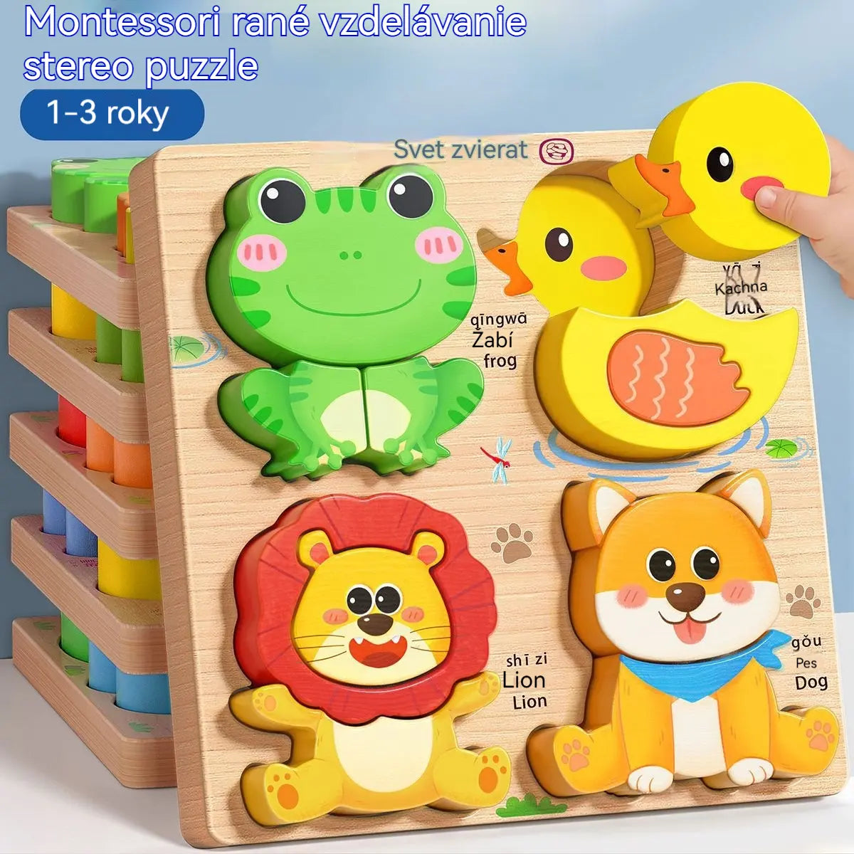 👧🏻🧩【-60% ZĽAVA】 Montessori 3D puzzle pre 1–6 roky