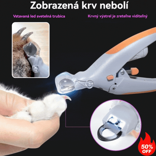 🎁【Kúp 1, získaj 1 zadarmo】✨🐶🐱LED osvetlenie - klieštiky na pazúry pre mačky a psov