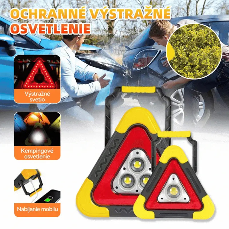 ✨🔥Solárne núdzové trojuholníkové výstražné svetlo tri v jednom