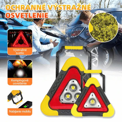 ✨🔥Solárne núdzové trojuholníkové výstražné svetlo tri v jednom