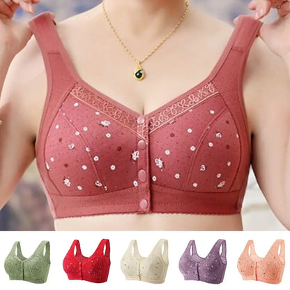 🎀🌟【1 sada za 3 kusy】👙 【45 – 100 kg】Nová veľká čipkovaná podprsenka pohodlného štýlu (59 % zľava)