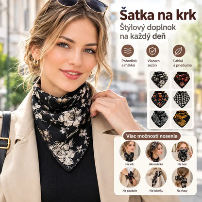 🔥Zimná novinka 🔥💟【4-dielna sada】Teplá, elegantná a všestranná trojuholníková šatka