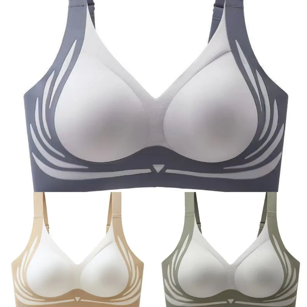 【50% ZĽAVA】😍【Balenie 3 ks】Dámska podprsenka bez kostic ❤️【40-85 kg】