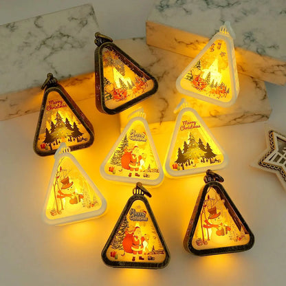 🌲🎅【1 sada za 4 ks.】🎁✨Vianočné retro nočné svetielka | Svietiaca dekorácia v tvare snehuliaka + dekorácia na okennú poličku alebo stôl