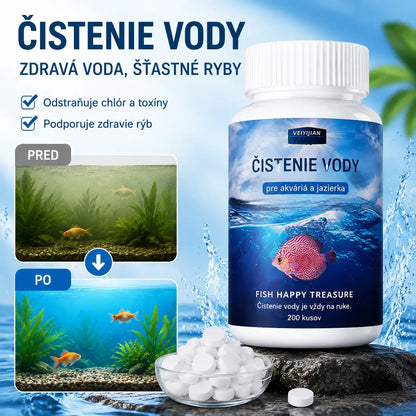 🐟【Kúpte 1 a získajte 1 zadarmo】【2 fľaše, spolu 400 tabliet】💧 Šumivé tablety na čistenie akváriovej a jazierkovej vody 🔥