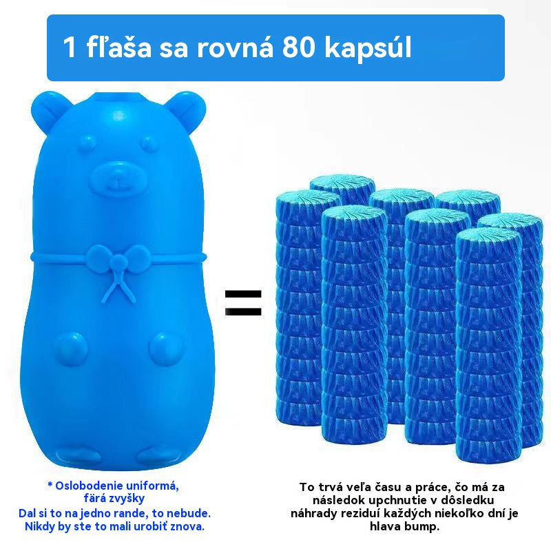 🚽💦【Kúpte 2 a dostanete 1 zadarmo】💥Čistiaci prostriedok na toalety v tvare medvedíka s vlastnosťami odstraňovania škvŕn, proti zápachu a odolný.