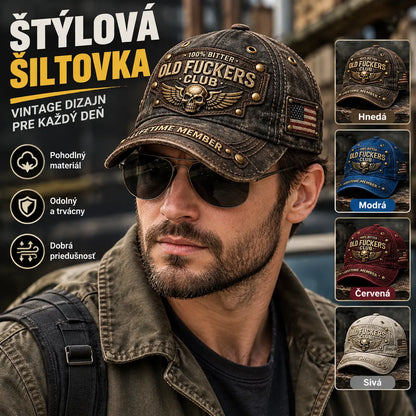 🛡️🧢🔥 Retro baseballová šiltovka v štýle starej školy, nastaviteľná, priedušná a s ochranou pr