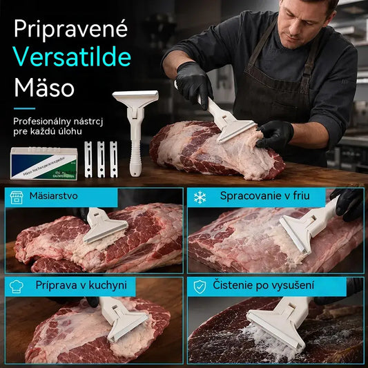 ✂️✂️【2 rukoväte + 20 čepelí】✂️ Viacúčelový holiaci strojček na ošípané a jahňatá – Oceľová čepeľ na odstraňovanie chlpov, odmasťovanie a čistenie pokožky 🥩