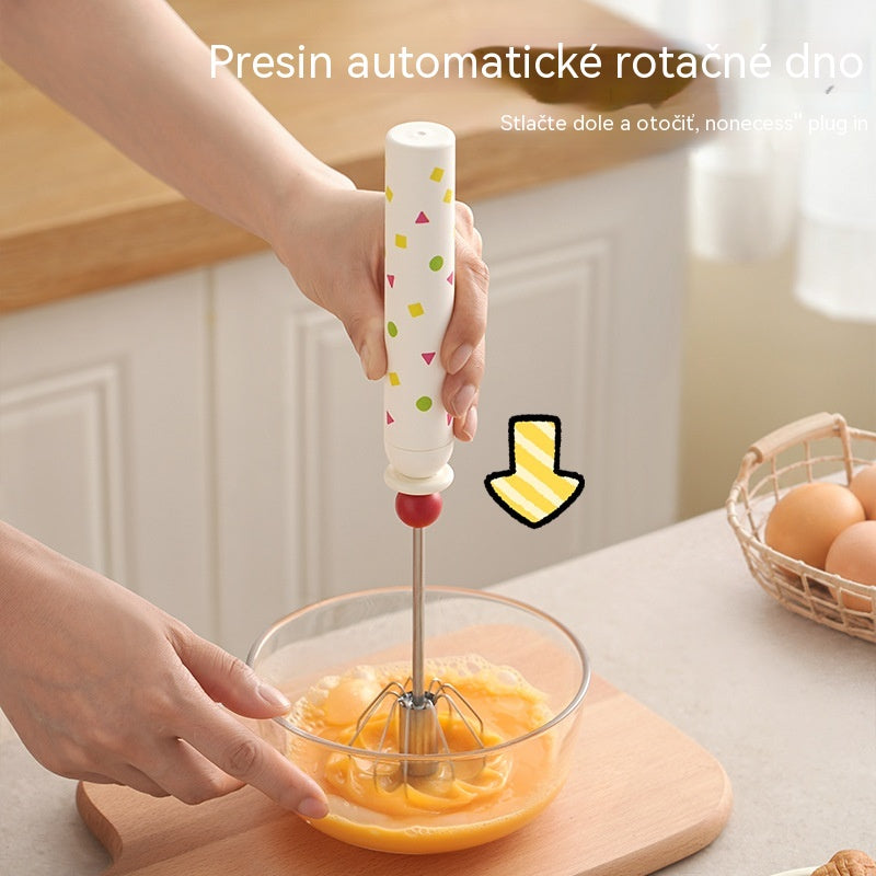 24 €【Dvojdielna sada】🥚 Poloautomatický odnímateľný šľahač vajec vyrobený z nehrdzavejúcej ocele 304 ✨