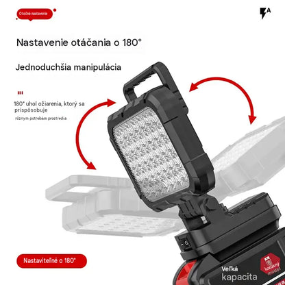 🔥💡Baterka napájaná lítiovou batériou s rozhraním USB, vhodná na opravu auta atď.