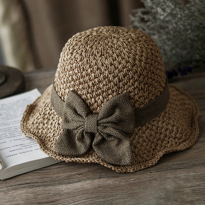 🧢 Nyní se slevou 49 %! 🌞 Elegantní pletený slaměný klobouk s mašlí – prodyšný a skládací, ideální volba na pláž i na cesty 👒