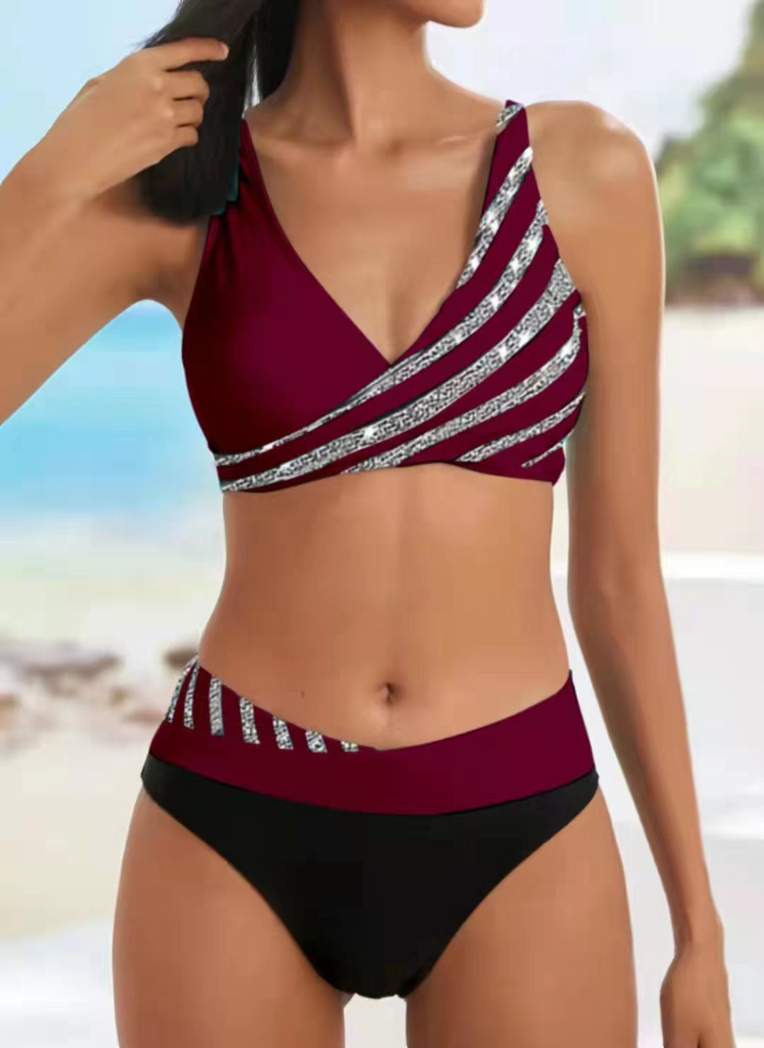 👙⏳ Časovo obmedzená ponuka【S-3XL】2026 Nová sada plaviek s potlačou pre ženy