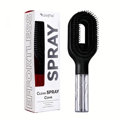 💖💨Un peine con función de pulverización de un solo botón para evitar eficazmente que el cabello se enrede.