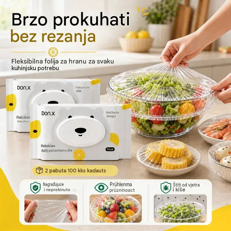 【Kupite 1, dobijte 1 gratis】Jednokratna ambalaža od folije za hranu, kliznog tipa, s poklopcem na preklop za brtvljenje i zaštitu od prašine i insekata, za pohranu.
