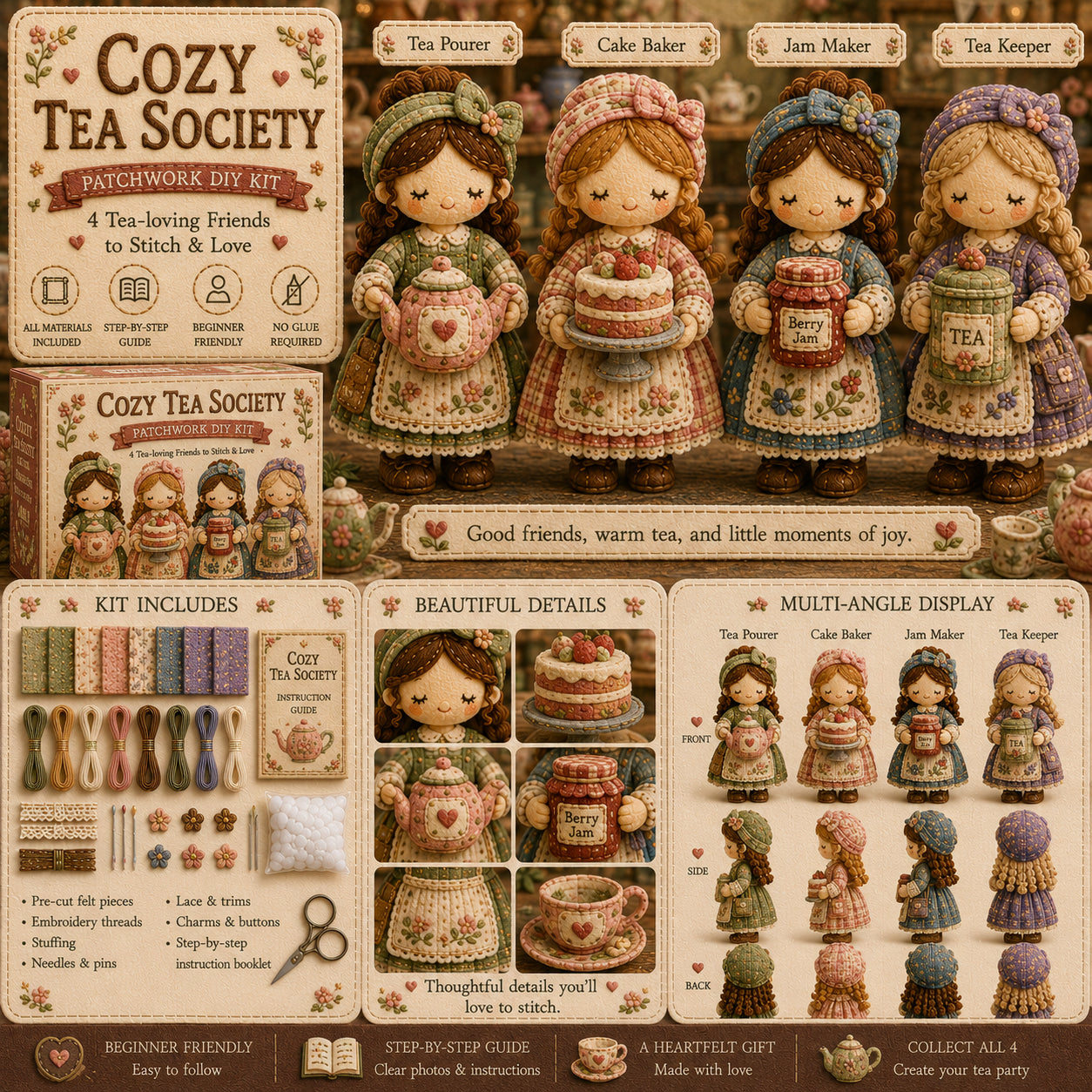 🎁Posledný deň: Využite zľavu 49 %! 🧵 Miniatúrna patchworková sada zo série Miniature World.