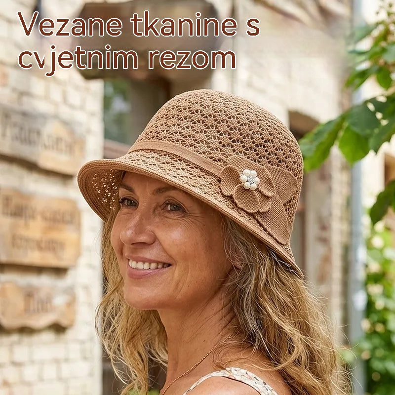 👒Elegantni šešir za sunce s ažurnim pletenim dizajnom koji učinkovito blokira sunčevu svjetlost.