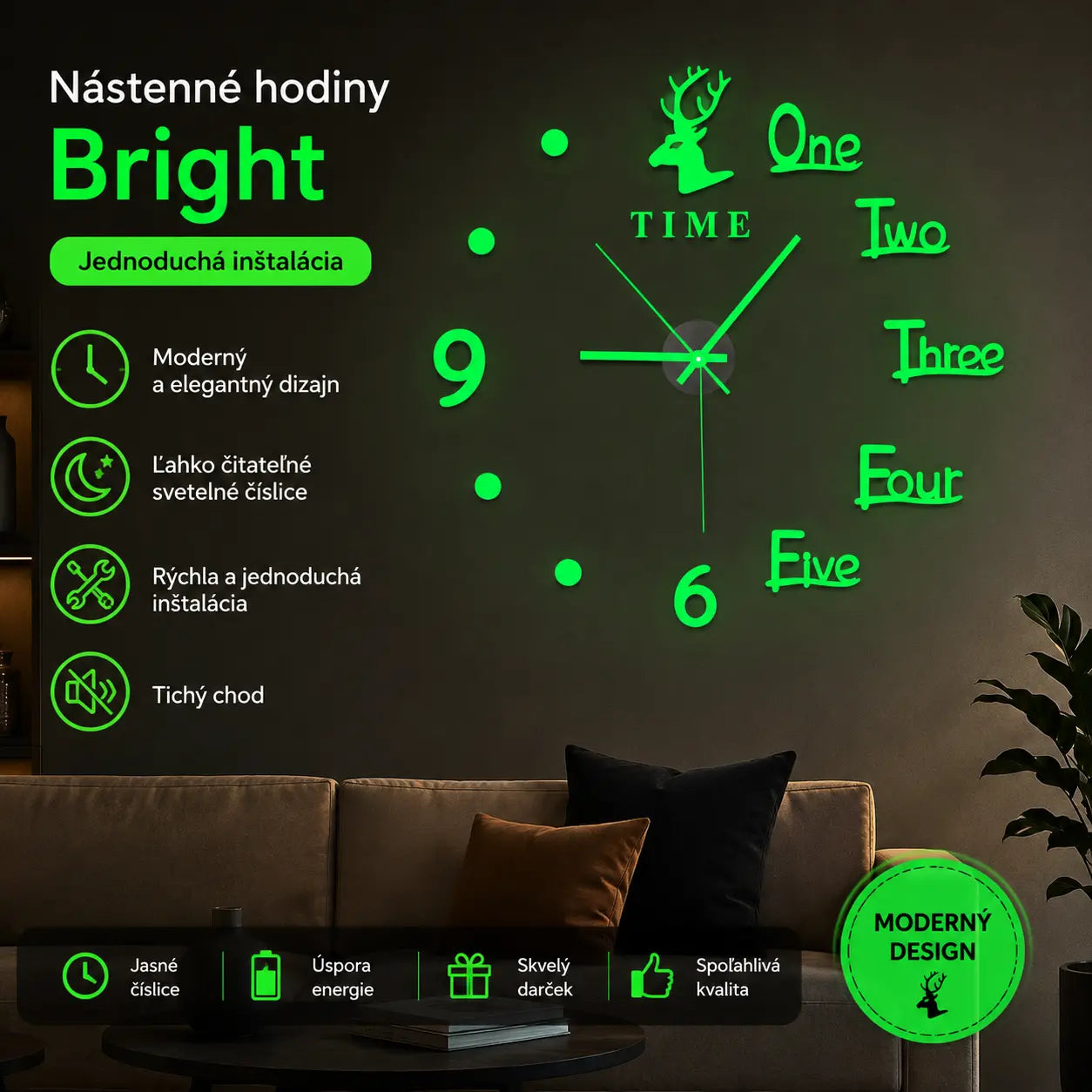 🕑✨3D podsvietené akrylové nástenné hodiny - nie je potrebné vŕtanie (vyžaduje sa vlastná montáž)