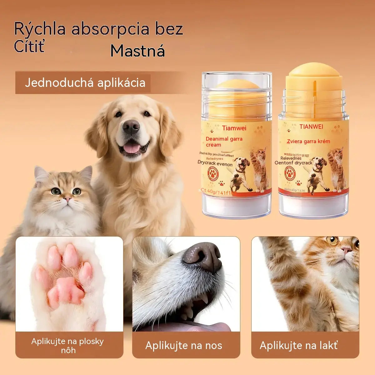 【3 fľaštičky za 22 eur】💧🐾 Hydratačný balzam na labky – 🐶 Rozmaznávajte jemné a zdravé labky vášho domáceho maznáčika