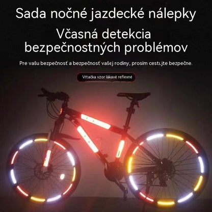 ✨【100 položiek】🚲Reflexné nálepky na bicykle, príslušenstvo pre jazdu v noci, nálepky na svietiace ráfiky kolies