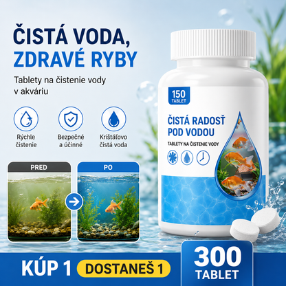 🐟【300 tabliet】💧 Šumivé tablety na čistenie akváriovej a jazierkovej vody, okysličovacie tablety do akvária 🔥
