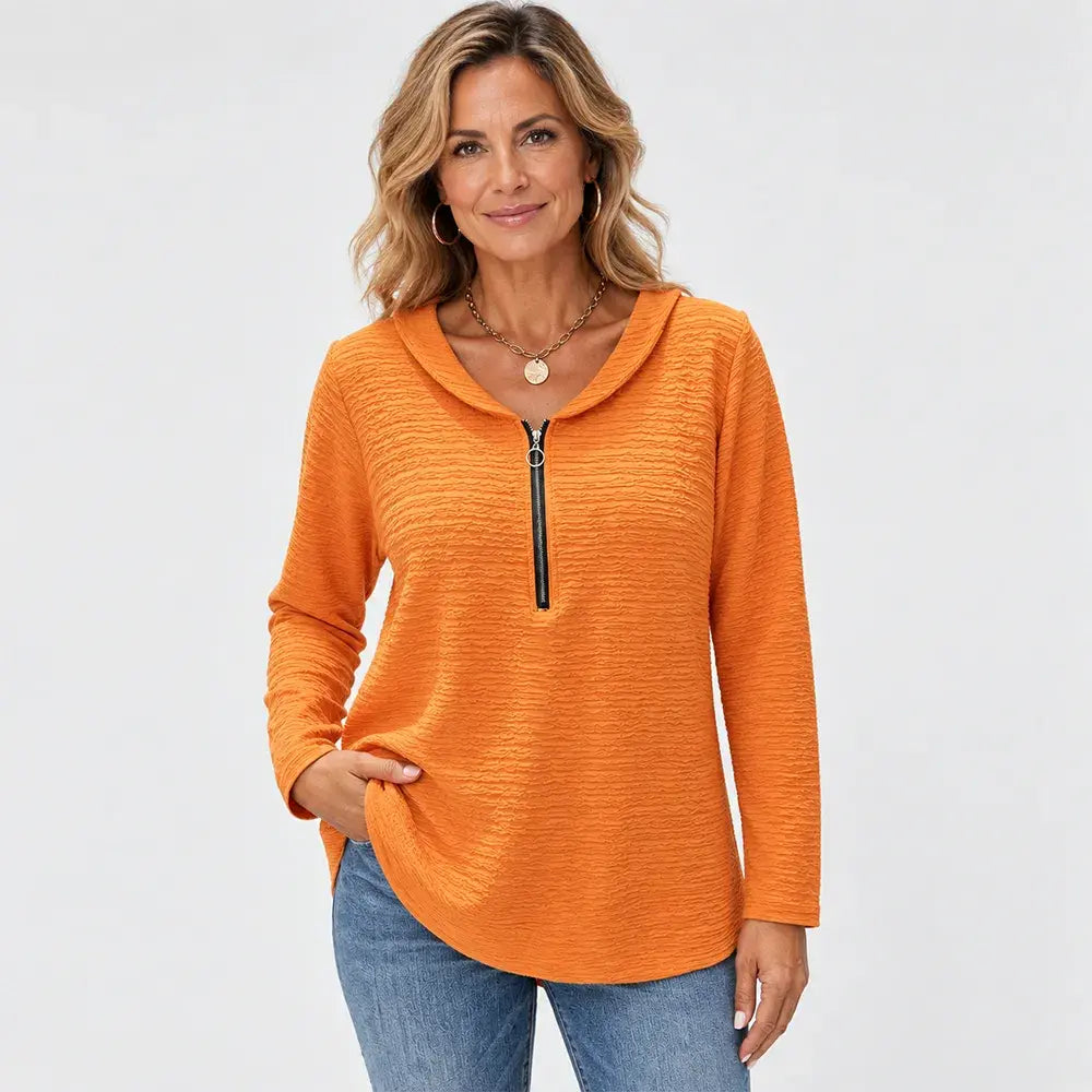 ✨Novo: Polovična cena✨ 【Velikosti S–5XL / 5 barv】Enobarvna majica z ovratnikom Peter Pan – popolna za plastenje ali samostojno nošenje!