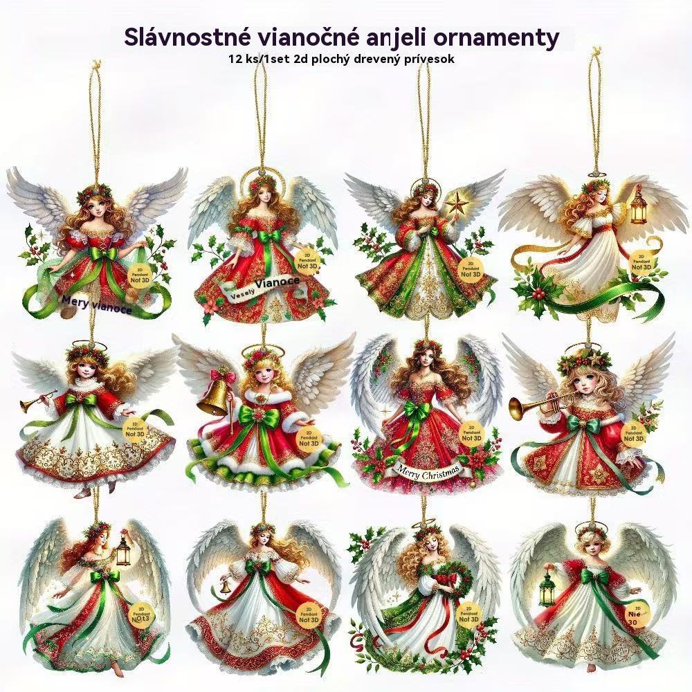 🎄🎁【Kúp 1, získaj 1 zadarmo】👼Vianočná drevená dekorácia Anjel